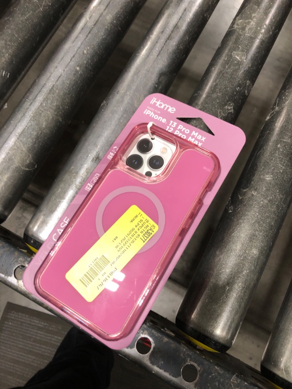 Photo 1 of IHome Magnetic Velo Phone Case for iPhone 13 Pro Max/ 12 Pro Max- Pink