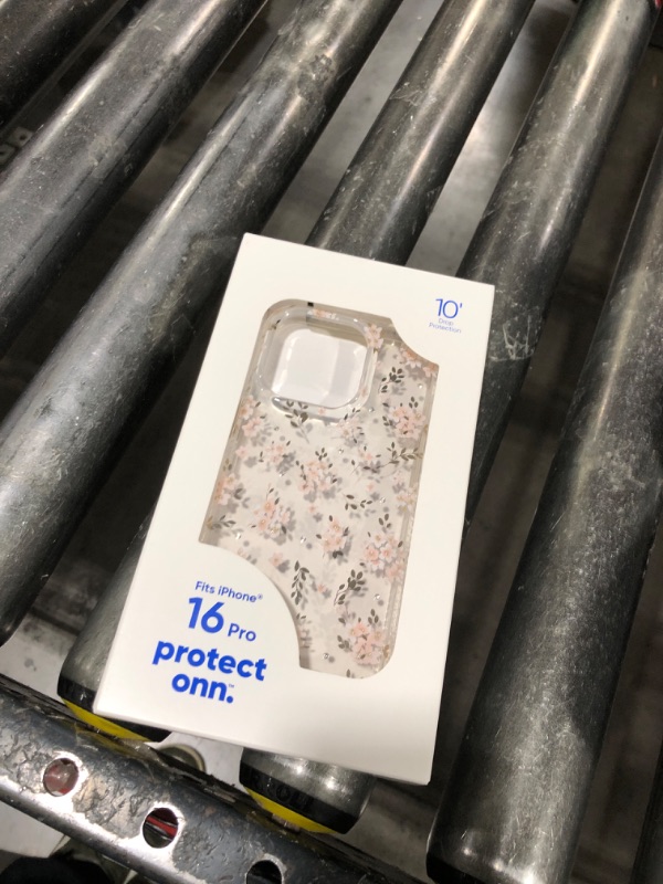 Photo 1 of Onn Pink Floral with Gems Phone Case for iPhone 16 Pro