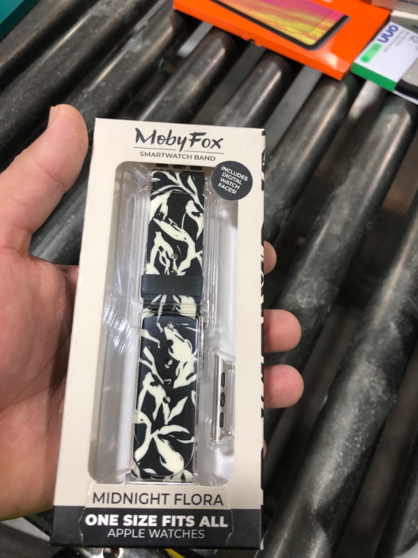 Photo 1 of MobyFox - Silicone Watch Band for Apple Watch, Sweat & UV-Resistant, Stainless Steel Buckle, Compatible with All Series - Botanica