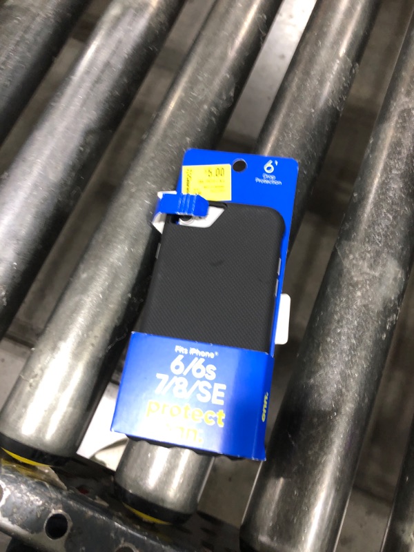 Photo 1 of  Onn. Dual-Layer Phone Case for iPhone 6 6s 7 8 SE 2020 SE 2022 - Black 