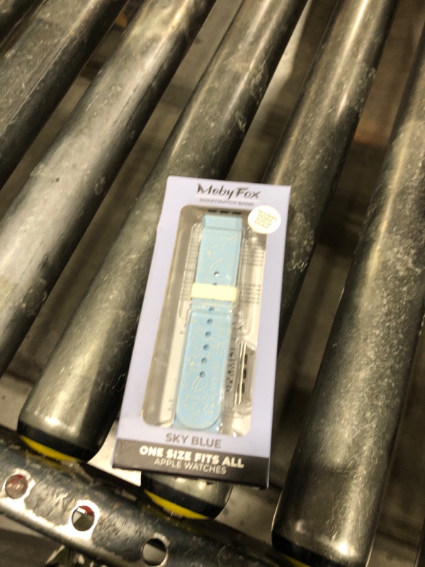 Photo 1 of MobyFox - Silicone Watch Band for Apple Watch, Sweat & UV-Resistant, Stainless Steel Buckle, Compatible with All Series - Blue