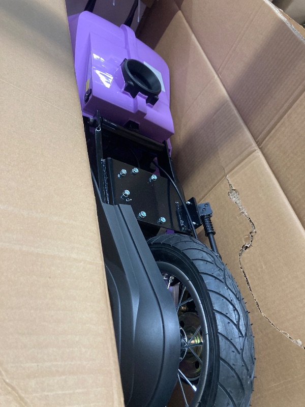 Photo 1 of 
Kids Motorcycle, 2 Wheel Electric Motorcycle for Girls Ages 8-12, 24V Ride on Toys with Music, Story, Headlight, 3 Speed Options, Up to 60min Ride Time, for Riders up to 143 lbs, Easy Assemble, Purple
