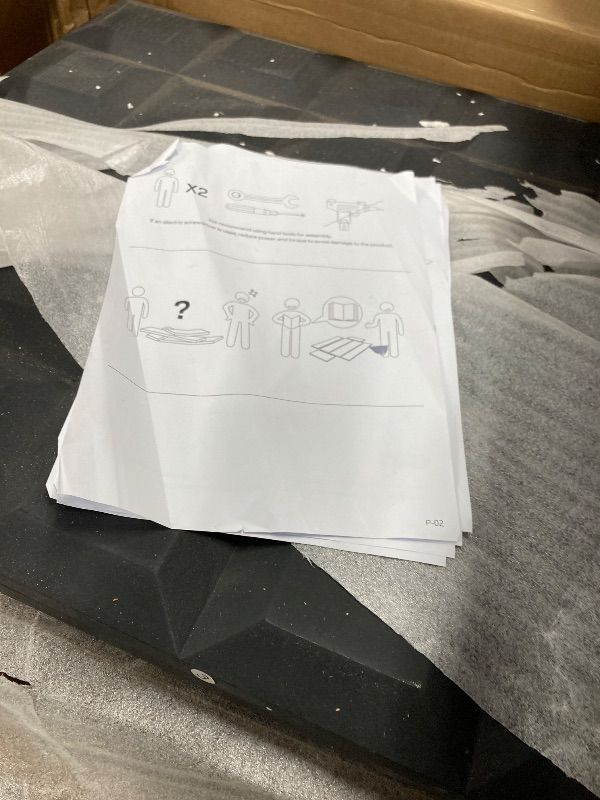 Photo 1 of ***CHAIRS NOT INCLUDED***THERE MAY BE SOME BROKEN PIECES**HARDWARE MISSING***LITTLE TREE 63" Modern Dining Table, Rectangular Dinner Table for 4-6, Farmhouse Kitchen Table, Sturdy Wood Pedestal Base for Kitchen/Dining Room, Rustic Brown & Black***CHAIRS N