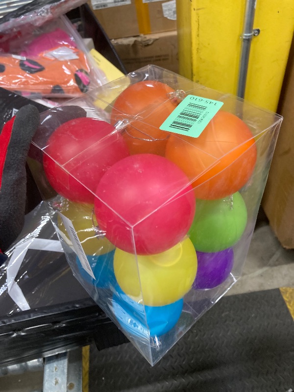 Photo 1 of 12 PCS 3.15 Inch Large Neon Color Christmas Ball Ornaments Living Room Garden, Shatterproof Christmas Tree Ornament Set Large Ball Pendant for Xmas Party Supplies