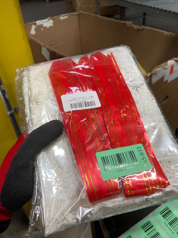 Photo 1 of 15 Sets Large Christmas Cellophane Bags(20x28 Inch) with Pull Bows Clear Snowflake Xmas Gift Goodie Basket Stocking Stuffers Wrap Holiday Christmas Birthday Party Decorations Favors Supplies Baggies