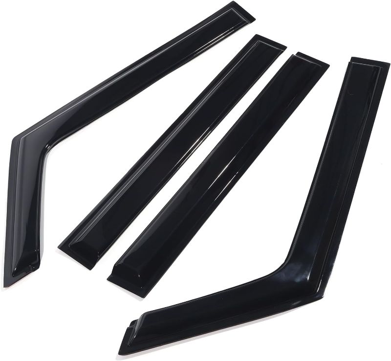 Photo 1 of  Rain Guards Side Window Visor Vent Outside Mount, 4PCS Fits for Jeep Wrangler
