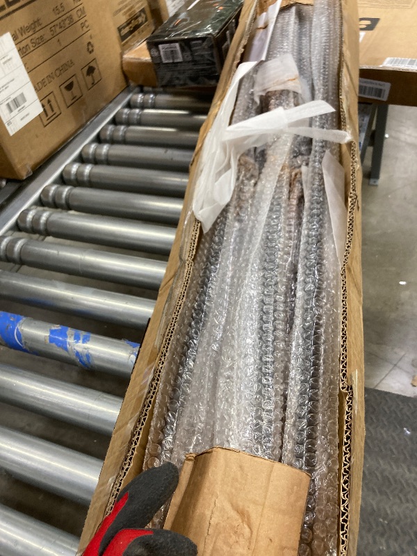 Photo 1 of 10-Pack 44" Iron Balusters for Staircase - Single Basket & Premium Twist Design, Hollow Metal Spindles, Satin Black Finish,1/2" Square Baluster Interior Stair Railings