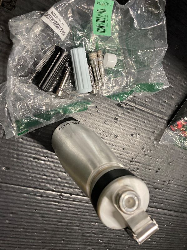 Photo 1 of ***THE SPRING IS MISSING***EurKitchen Professional Aluminum Whipped Cream Dispenser - Leak-Free Whip Cream Maker Canister with 3 Decorating Nozzles & Cleaning Brush - 1-Pint / 500 mL Cream Whipper - N2O Chargers (Not Included)***THE SPRING IS MISSING***