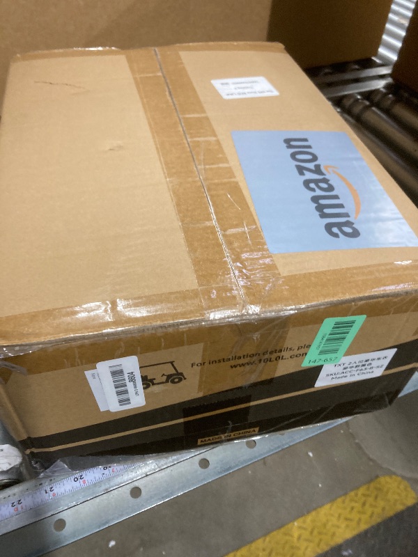 Photo 1 of 10L0L Golf Cart Deluxe Enclosure for EZGO TXT & RXV 2 Passenger, 4-Sided Clear PVC Window Rain Cover with Zipper Entry, Black