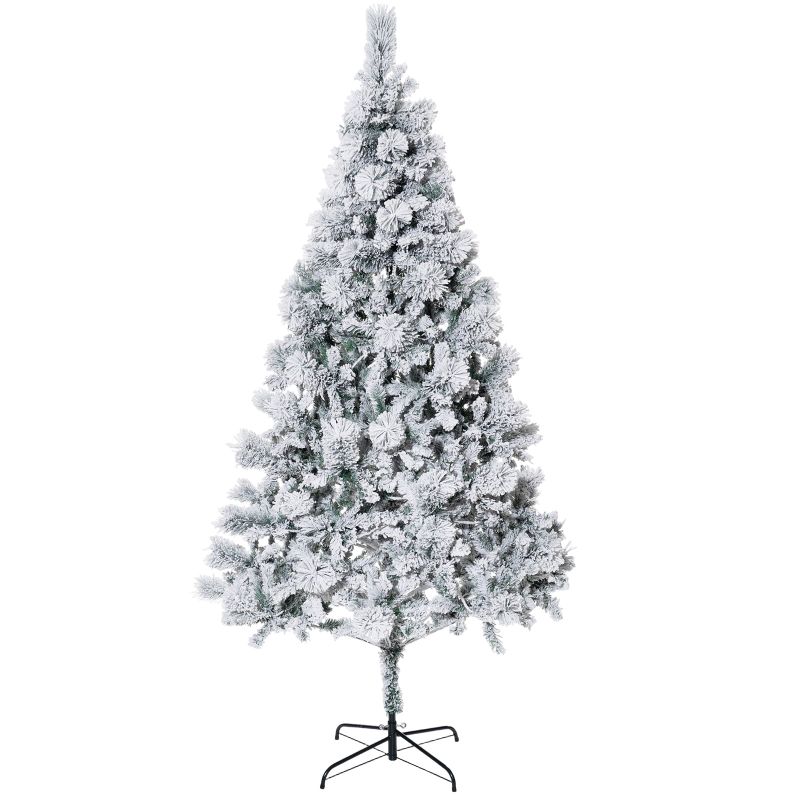 Photo 1 of ***LIGHTS DO NOT WORK*** 7.5ft Pre-Lit Snow Flocked Christmas Trees,Pine Artificial Xmas Tree with 1500 Branch Tips,600 Color-changing Lights for Home, Office and Holiday Party Decor ***LIGHTS DO NOT WORK***
