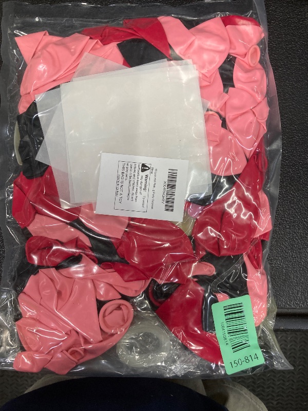 Photo 1 of 150pcs Hot Pink Black Balloon Arch Kit Party Decorations 18 12 10 5In Different Size Color Latex Confetti Balloons for Women Girl Birthday Bridal Baby Shower Wedding Party Supplies