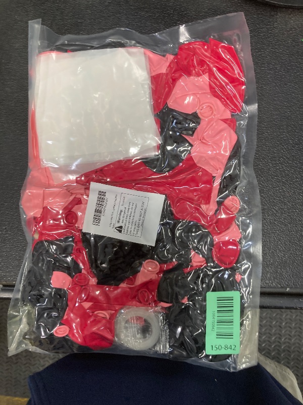 Photo 1 of 150pcs Hot Pink Black Balloon Arch Kit Party Decorations 18 12 10 5In Different Size Color Latex Confetti Balloons for Women Girl Birthday Bridal Baby Shower Wedding Party Supplies