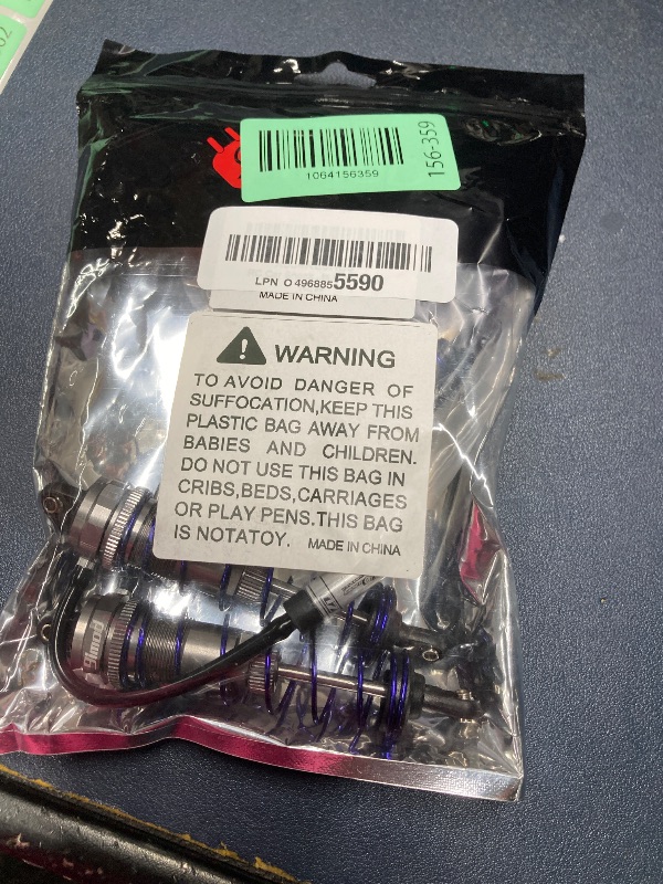 Photo 1 of 1/10 RC Car Shocks Front & Rear Shock Absorber Damper Assembled Set (4Pcs) 105x93mm Aluminum Adjustable Threaded Shock Absorber for 1/10 RC Crawler Axial SCX10 90046 AXI231017 TRX-4 D90 (Titanium)