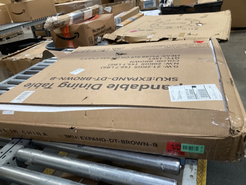 Photo 1 of ***only reference, missing box**SonkYog Expandable Dining Tabl,Seats 2–12, with Adjustable Length from 20" to 118.50" Modern Expandable Table for Entertaining and Everyday Use,Brown