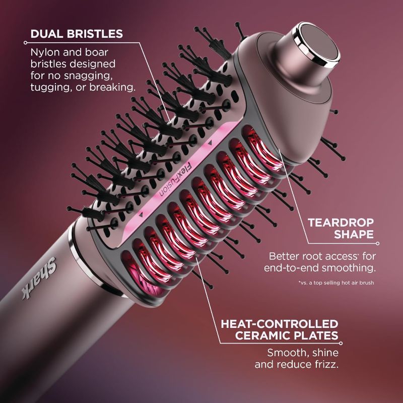 Photo 1 of ***used***Shark Flex Fusion Hair Straightener & Powerful Hair Dryer with Fusion Hair Brush, Air Styler with Auto-Wrap Hair Curlers, Concentrator, & F