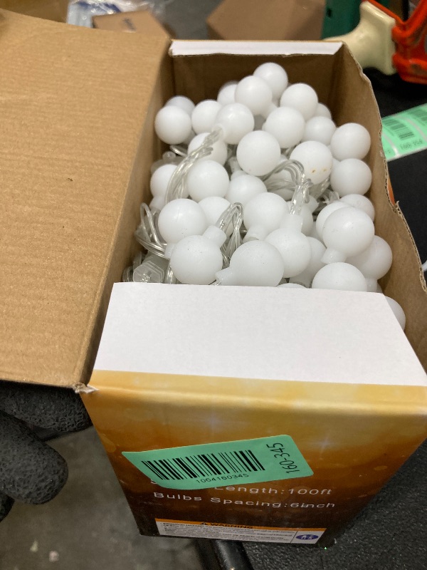 Photo 1 of 100ft Globe String Lights Indoor Outdoor Waterproof, 200 LED Christmas fairy Lights Plug in with Remote, Connectable Hanging Lights for Bedroom Classroom Camping Patio Wedding Garden Decor, Warm White