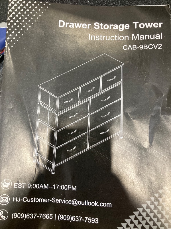 Photo 1 of ***MISSING PARTS**ZUNMOS 9 Drawer Fabric Dresser for Bedroom, Chest of Drawer Organizer Storage Cabinet for Closet, Entryway, Rust Brown