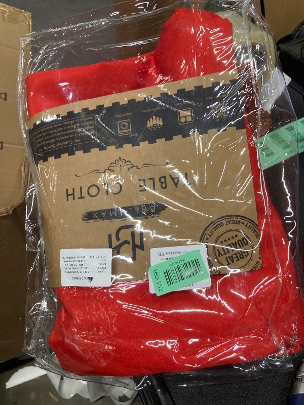Photo 1 of ***MISSING ITEMS* ONLY 2 INCLUDED***BRILLMAX 6 Pack Red Round Tablecloths 108 Inch for 48” Tables - 150 GSM Polyester Fabric, Floor Length Drop, Water, Stain & Wrinkle Resistant Cloth Cover for Wedding Reception Banquet Dining Party***MISSING ITEMS* ONLY 
