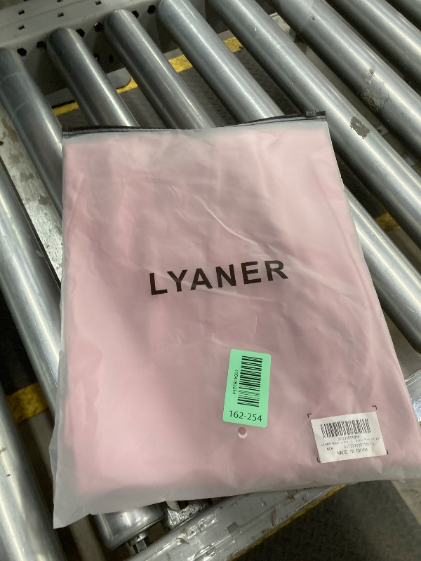 View 2 of ***2 pack**LYANER Women's One Shoulder Batwing Short Sleeve Blouse High Low Hem Long Shirt Top Dusty Pink Large