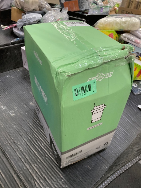 Photo 1 of [100 Pack] 12 oz Paper Coffee Cups, Disposable Paper Coffee Cup with Lids, Sleeves, and Stirrers, Hot/Cold Beverage Drinking Cup for Water, Juice or Tea, Suitable for Home, Shops and Cafes