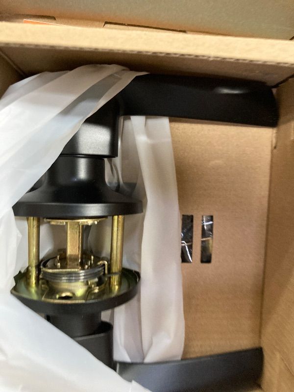 Photo 1 of ***MISSING PARTS***Veise Fingerprint Door Lock with 2 Lever Handles - Keyless Entry Door Lock, Electronic Keypad Deadbolt, Digital Smart Code & Front Handle Sets, Auto-Locking, Easy Installation, Matte Black