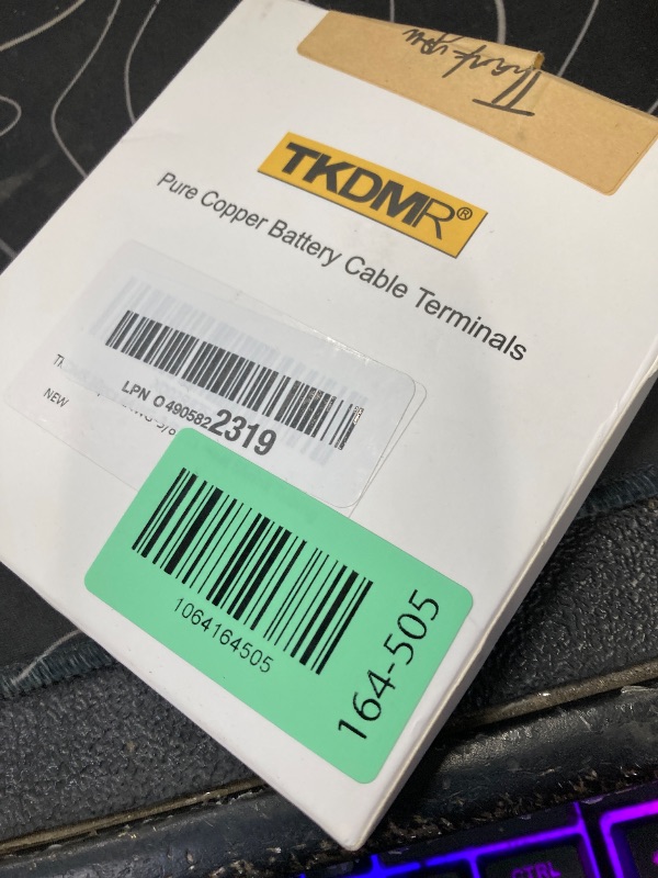 Photo 1 of 10pcs 4 Awg - 3/8" (M10) TKDMR Wire Lugs Ring Terminal Connectors Ends, UL Listed Heavy Duty for Battery Cable Lug Wire Electrical Eyelets with 3:1 Dual Wall Adhesive Heat Shrink