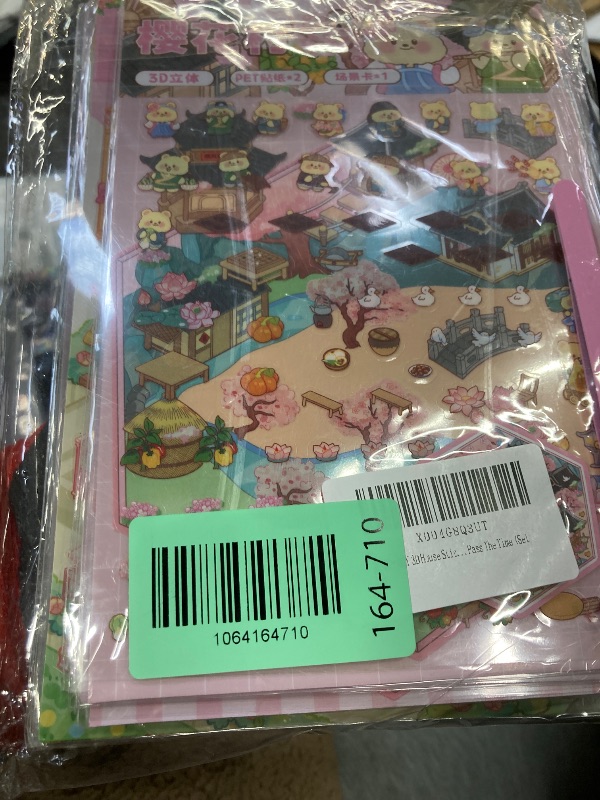 Photo 1 of 16 Sets 3D Sticker Scene, DIY Kawaii Sticker Therapy for Adult, Make Your Own Mini Supermarket Coffee Restaurant Bookstore... Cute Cartoon Scene Stickers for Adult Relief Stress Pass the Time (Set 16)