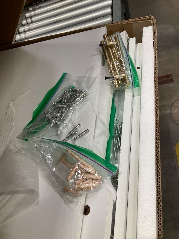 Photo 1 of ***THIS IS ONLY 1 BOX OF MULTIPLE BOXES NEEDED***YITAHOME 53 inch Large Rolling Kitchen Island with Trash Can Storage Cabinet, Portable Mobile Islands Table Long Floating Movable w Wheels Cabinet for 13 Gallon Garbage Bin 2 Drawer, White Oak***THIS IS ONL