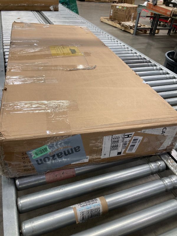 Photo 1 of ***THIS IS ONLY 1 BOX OF MULTIPLE BOXES NEEDED***YITAHOME 53 inch Large Rolling Kitchen Island with Trash Can Storage Cabinet, Portable Mobile Islands Table Long Floating Movable w Wheels Cabinet for 13 Gallon Garbage Bin 2 Drawer, White Oak***THIS IS ONL