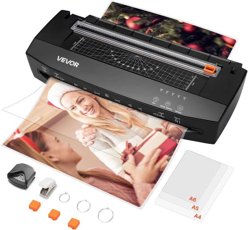 Photo 1 of **PARTS ONLY***VEVOR Laminator Machine, Cold and Hot Lamination for Max A3 Paper Size, 1 min Quick Warm Portable Laminator, 3-10 mil Thickness, Ideal for Home, Office, Business, or School Supplies, Black