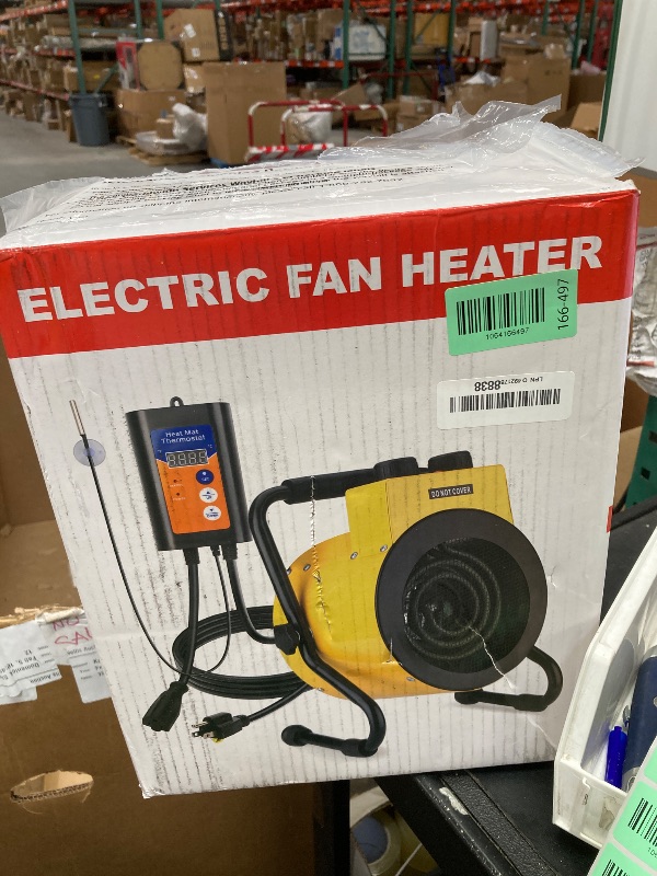Photo 1 of **PARTS ONLY***Greenhouse Heater with Digital Thermostat Controller, 1500W Green House Heater for Plants?Electric Grow Tent Heaters, Fast Heating with Overheat Protection, Space Heater for Flower Room, BK