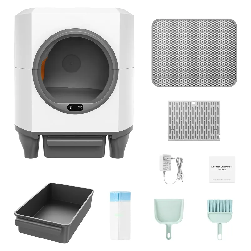 Photo 1 of ***dirty***GOOVI Self Cleaning Cat Litter Box Smart Automatic Litter Box with App Control, White