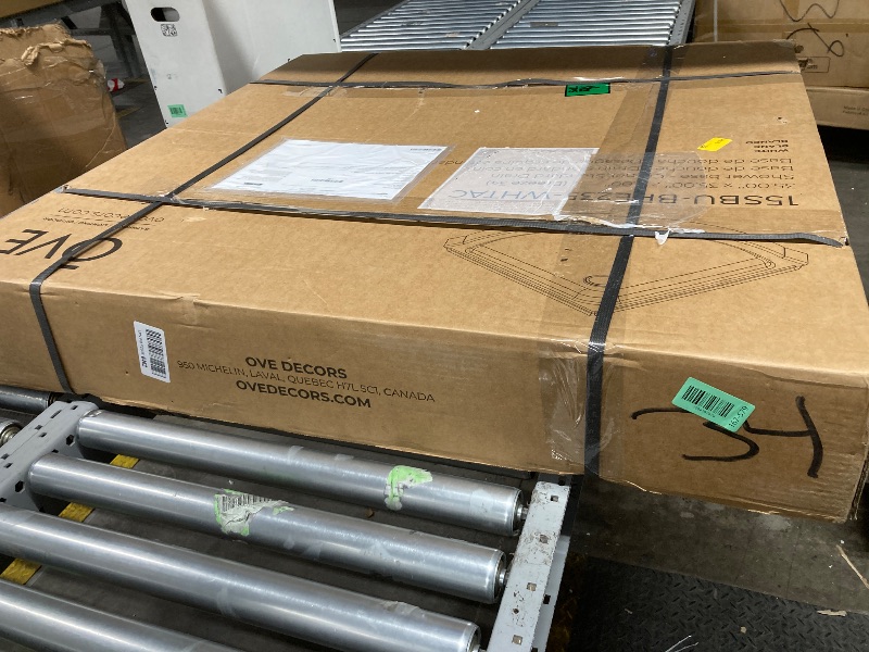 Photo 1 of ***PART 1 OF 2***OVE Decors Breeze 34 in. Corner Shower Clear Sliding Door with Base in Satin Nickel Finish