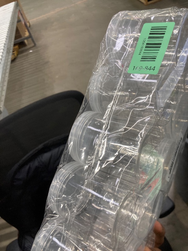 Photo 1 of 15 Pack 6oz Clear Plastic Jars Wide-mouth Storage Containers,Refillable Empty Containers for Dry Food,Dried Fruit,Seasoning and Honey Storage