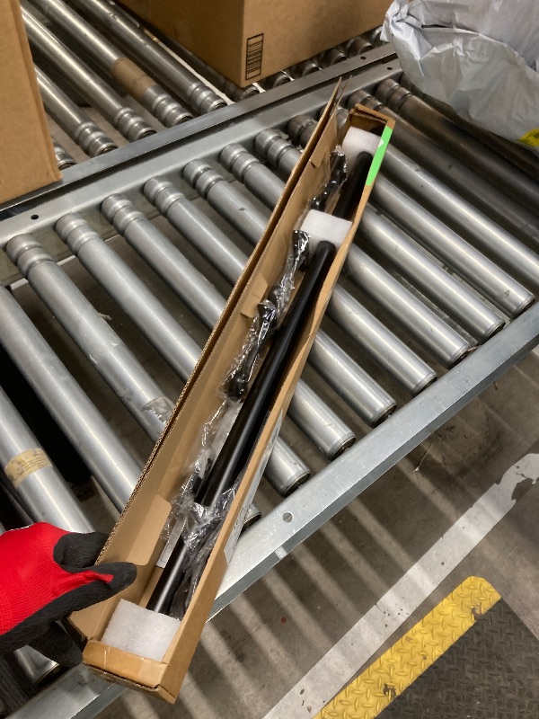 Photo 1 of 1" Rust-Resistant Curtain Rod,Black Curtain Rods for Windows 48" to 86", End Indoor/Outdoor Single Curtain Rod