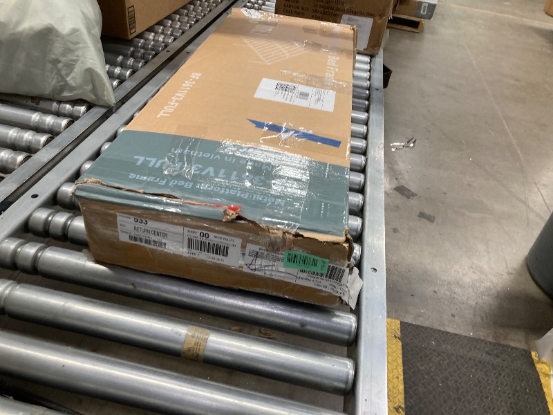 Photo 1 of **IT'S MISSING A PIECE**Bed Frame - Full-Size Heavy-Duty Platform Bed with Underbed Storage 14-Inch-High Steel Slat Support Non-Slip Design No Box Spring Required