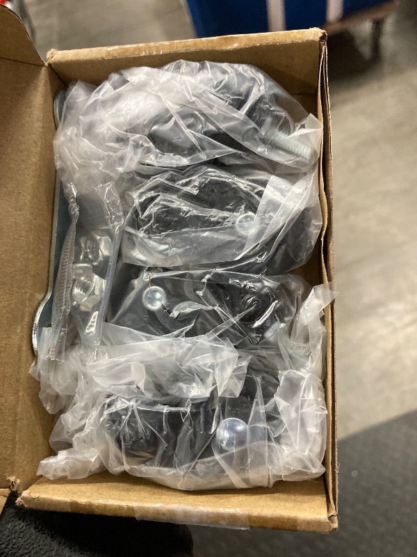 Photo 3 of 1/1.25 Inch Swivel Caster Wheels Set of 4,Metric M6/M8 Threaded Rod,TPE Rubber Replacement Casters with Bearings,360° Quiet Rotation,for Furniture,Outdoor Camping Rack(1.25in M6x15)