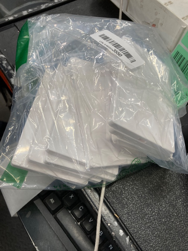 Photo 1 of 1-Gang Screwless Blank Wall Plate Cover Blank Switch Outlet Electrical Faceplate for Light Switch, Receptacle, Dimmers, USB Outlet, GFCI, Child Safe Cover Plate, White (10-Pack)