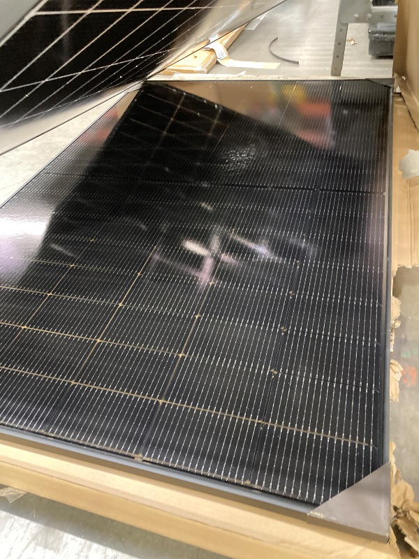 Photo 1 of ***DAMAGED, PARTS ONLY*** 2PCS 445 Watt Total 890W Solar Panels 12/24Volt Bifacial Solar Panel kit High Efficiency for Rooftop Portable Power Station Farm Yacht and Other Off Grid Applications