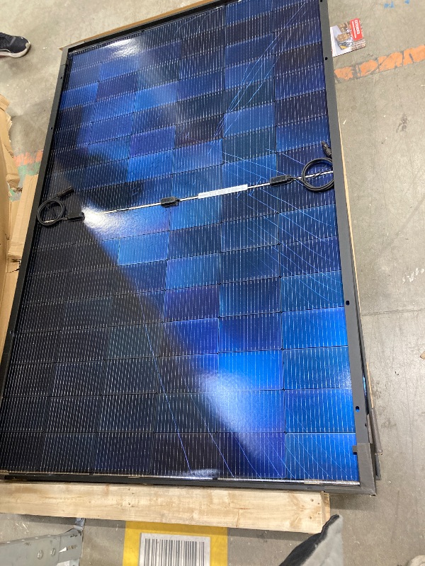 Photo 1 of ***DAMAGED, PARTS ONLY*** 2PCS 445 Watt Total 890W Solar Panels 12/24Volt Bifacial Solar Panel kit High Efficiency for Rooftop Portable Power Station Farm Yacht and Other Off Grid Applications