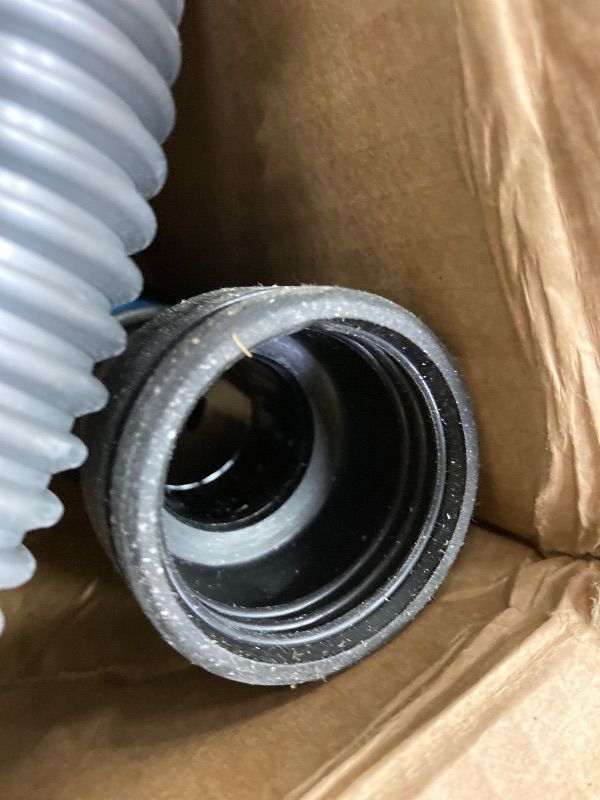 Photo 1 of 1 1/4 Inch x 12 Feet Dust Collection Hose Kit for Home and Shop Vacuums System with 5 Adapters of Woodworking Power Tool and Sander, Compatible with Multi-Brands, Silver Gray Vacuum Hose