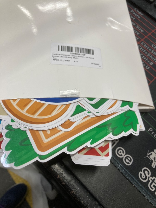 Photo 1 of 134 Pcs Christmas Letters Bulletin Board Decoration 5 Inch Christmas Letters Combo Set for Classroom Cardboard Alphabet Number Cutouts for Bulletin Board Home School Decor(Candy Style)