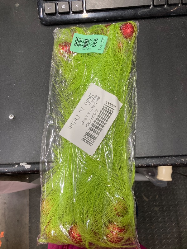 Photo 1 of 12 Pcs Green Furry Christmas Tree Picks, 17 Inch Christmas Tree Topper Decorations, Red Green Tree Ornaments for Christmas Picks Furry, Suitable for Indoor Christmas Home Wreath Decorations