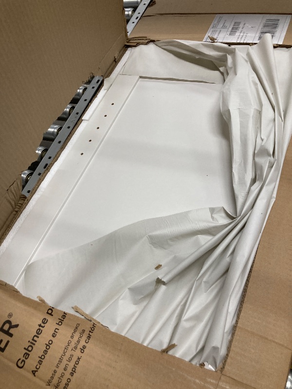 Photo 1 of **DAMAGED WOOD ON ENDS***Sauder Select Storage Cabinet/ Pantry cabinets, White finish