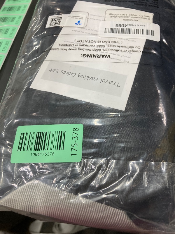 Photo 1 of 10 Set Compression Packing Cubes for Travel Essentials,Compressible Expandable Packing Cubes for Suitcase,OlarHike Luggage Organizer Bags for Travel,Handy Helper for Organizing Clothes(Black)