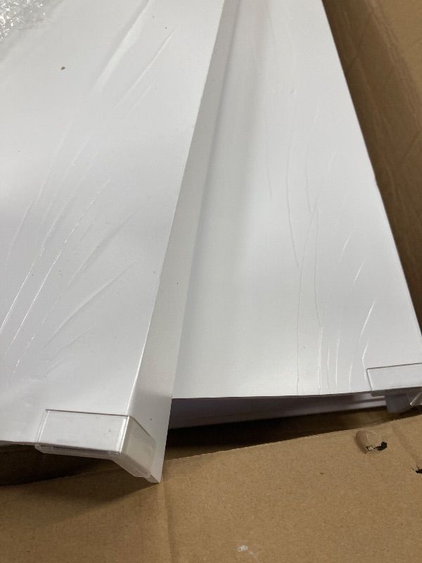 Photo 1 of ***2 HAVE CREASES BUT ARE STILL USEABLE*SEE PICS****SOME OF CLEAR CORNER PROTECTORS ARE MISSING***Hoolerry 5 Pcs Wire Shelf Covers Foamed PVC Wire Rack Covers for Removable Closet (Not Wood) Pantry Shelves for Cabinet Bathroom Kitchen Shelving Decoration(