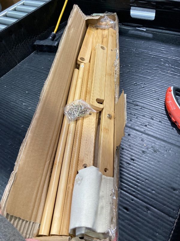 Photo 1 of ***MISSING INSTRUCTIONS***BAMBOOHOMIE Baby Clothing Rack for Baby Shower Pets Dolls, Baby Clothes Rack with Storage Shelf & Double Rods, Toddler Clothes Rack, Mini Closet Baby Shower Rack (Natural)***MISSING INSTRUCTIONS***