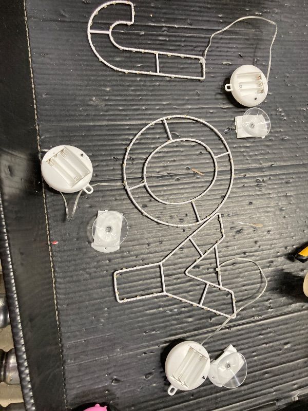Photo 1 of ***BATTERY OPERATED***JOY Window String Lights, Iron Letter String Lights for Christmas Window Lights and Indoor Winter Decorations, 30 Lights per Letter, Timer & Steady On, 7.5IN X 6.3IN, 3-Piece Holiday Decor Set***BATTERY OPERATED***