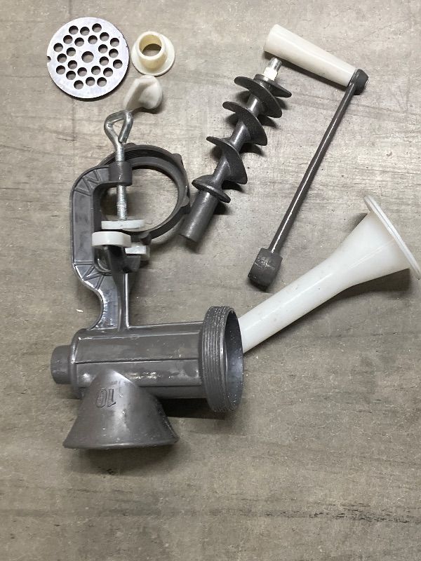 Photo 1 of ***USED*** Meat Grinder Manual Mincer - Meat Grinders For Home Use Sausage Maker & Burger Patty Stuffer with Table Clamp, Hand Operated Kitchen Tool for Homemade Pork, Beef, and Sausage - Easy to Clean