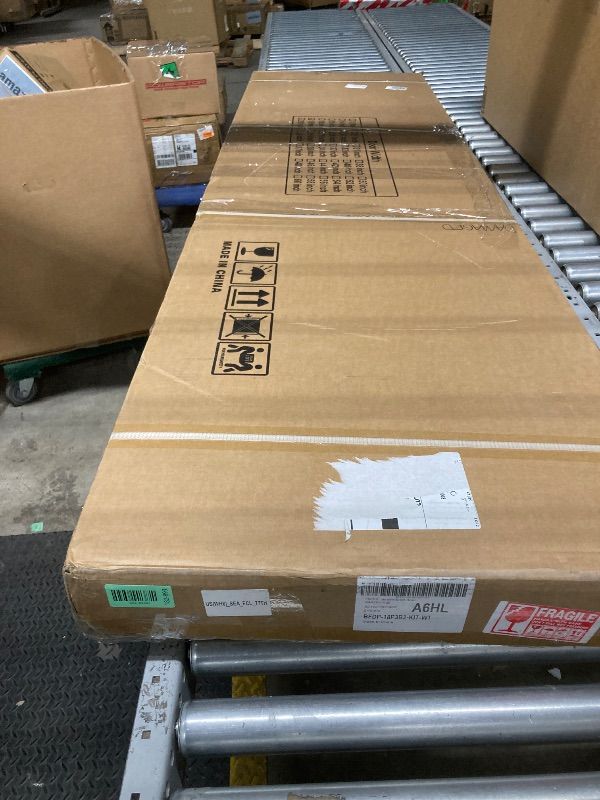 Photo 1 of ***MEASUREMENTS ARE IN PICS*PLZ NOTE, THERE ARE 2 PANELS***BOX SAYS "DAMAGED" BUT I CAN NOT SEE IT***SMARTSTANDARD Paintable Bifold Door, 3-Panels Closet Doors with Hardward Kits, White Primed Surface Ready for Painting, , Elegant Molded Design, Easy Inst